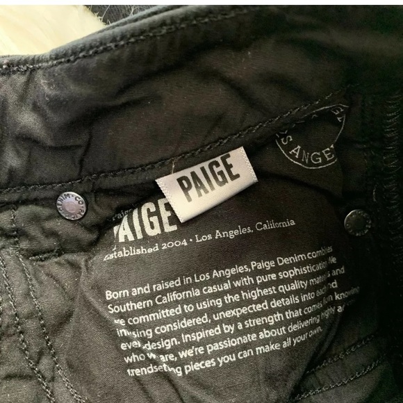 PAIGE Denim Skyline Straight Jeans Black Shadow - Picture 8 of 8